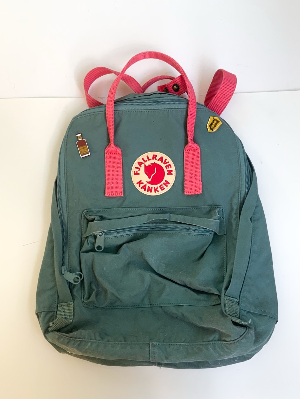 Fjallraven Green Pink Kanken Backpack